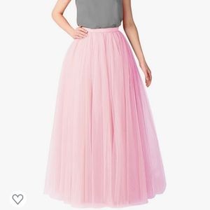 Pink tulle full skirt